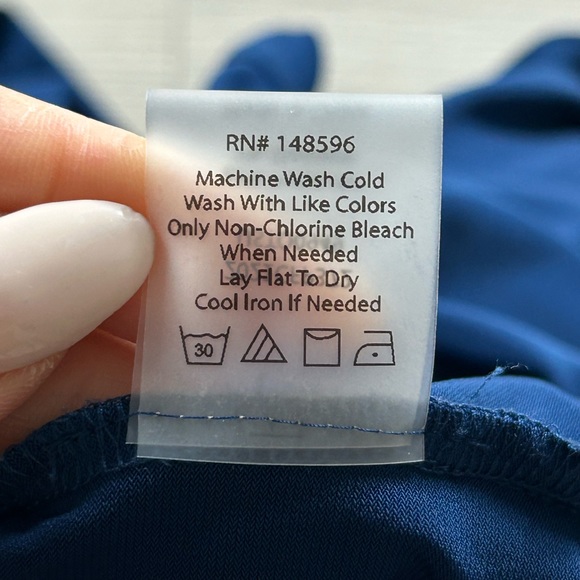 Universal Standard Swoop High Low Jersey Tunic Top Blue - Picture 6 of 11